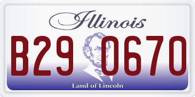 IL license plate B290670