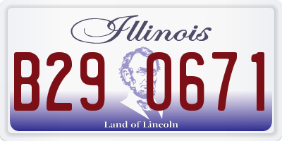 IL license plate B290671