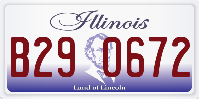 IL license plate B290672