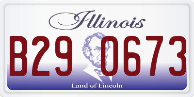 IL license plate B290673