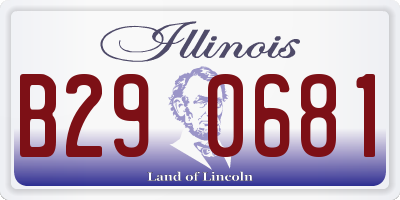 IL license plate B290681