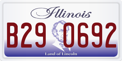 IL license plate B290692