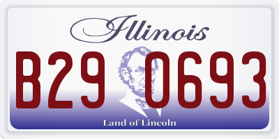 IL license plate B290693