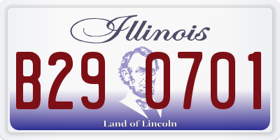 IL license plate B290701