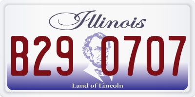 IL license plate B290707