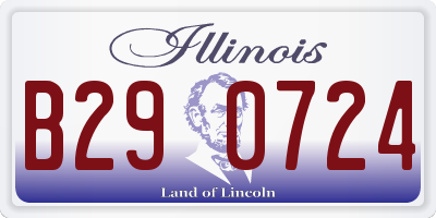 IL license plate B290724