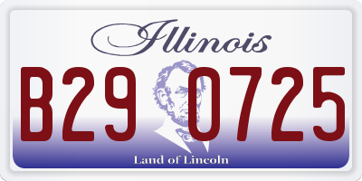 IL license plate B290725