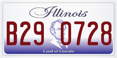 IL license plate B290728