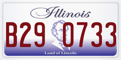 IL license plate B290733