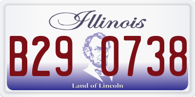 IL license plate B290738