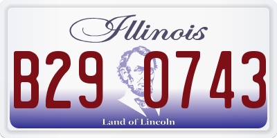 IL license plate B290743