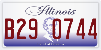 IL license plate B290744