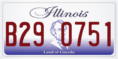 IL license plate B290751