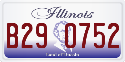 IL license plate B290752