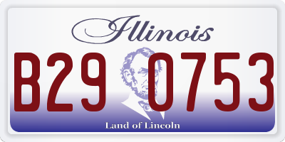 IL license plate B290753