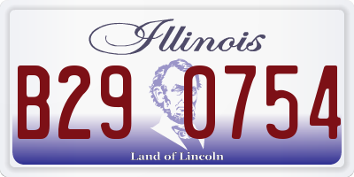 IL license plate B290754