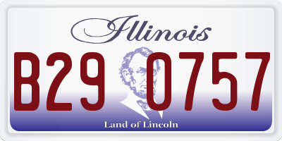 IL license plate B290757