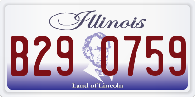IL license plate B290759