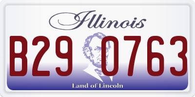IL license plate B290763