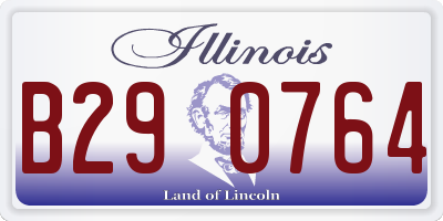 IL license plate B290764