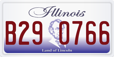 IL license plate B290766