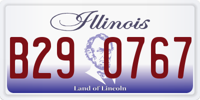 IL license plate B290767