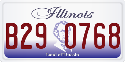 IL license plate B290768