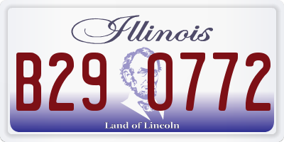 IL license plate B290772