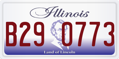 IL license plate B290773