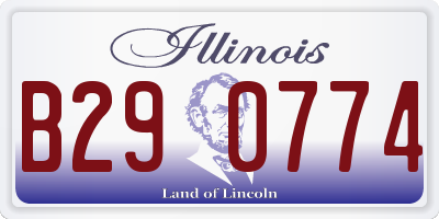 IL license plate B290774