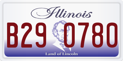 IL license plate B290780