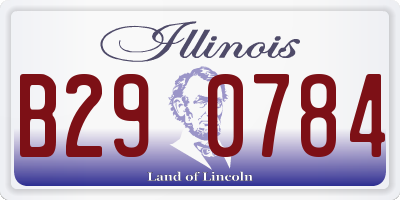 IL license plate B290784