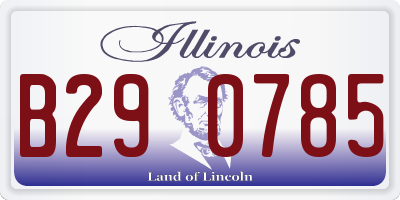 IL license plate B290785