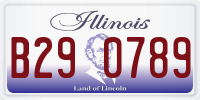 IL license plate B290789