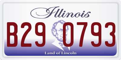 IL license plate B290793