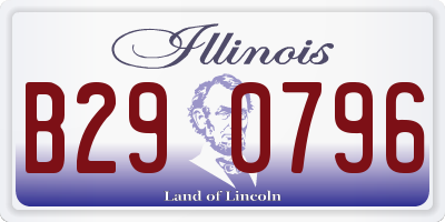 IL license plate B290796