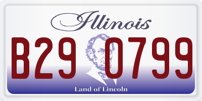 IL license plate B290799