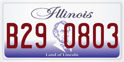 IL license plate B290803