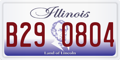 IL license plate B290804