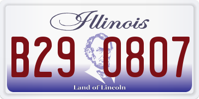 IL license plate B290807