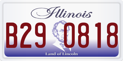 IL license plate B290818