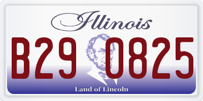 IL license plate B290825