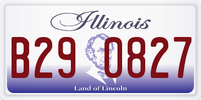 IL license plate B290827