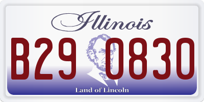 IL license plate B290830