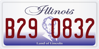 IL license plate B290832