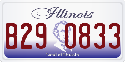 IL license plate B290833