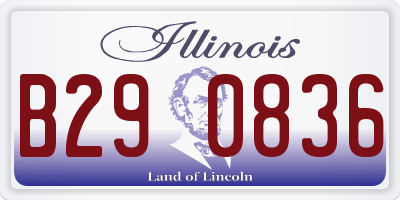 IL license plate B290836
