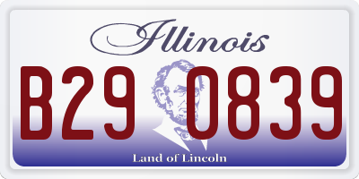 IL license plate B290839