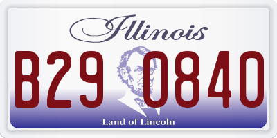 IL license plate B290840
