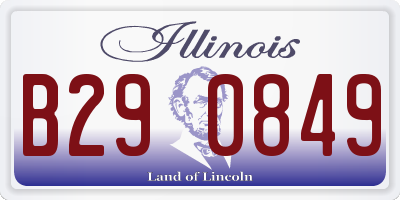 IL license plate B290849